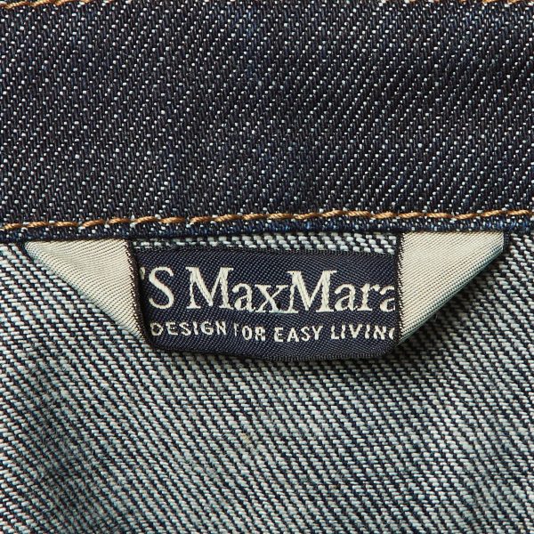 S'Max Mara Dark Blue Denim Oversized Jacket L - Image 4