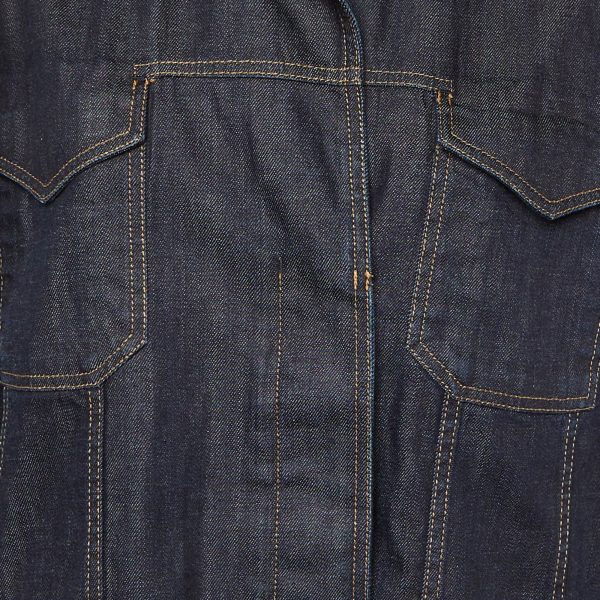 S'Max Mara Dark Blue Denim Oversized Jacket L - Image 3