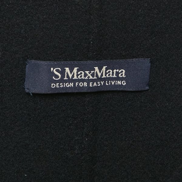 S'Max Mara Black Felt Mid-Length Coat L - Image 3