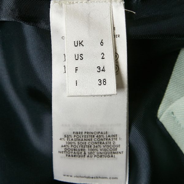 Victoria Victoria Beckham Pastel Blue Wool Crepe Blazer S - Image 5