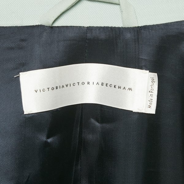 Victoria Victoria Beckham Pastel Blue Wool Crepe Blazer S - Image 4