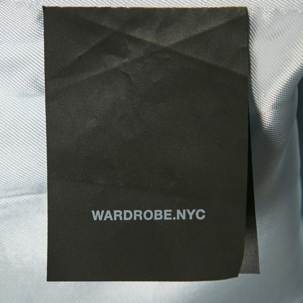 Wardrobe NYC Blue Wool Crepe Button Front Blazer S - Image 5
