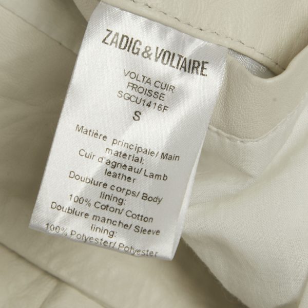 Zadig & Voltaire White Leather Single Breasted Blazer S - Image 5