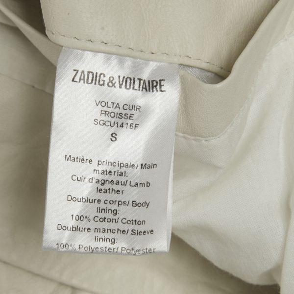 Zadig & Voltaire White Leather Single Breasted Blazer S - Image 4