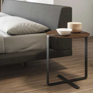 Stand meets surface with the ever-unique Jones End Table. Its steel frame splits the table above perfectly
