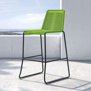 Rope chairs are staples in any seasonal entertaining arsenal. The new Barclay rope barstool makes a case for year round use. Lightweight and comfortable