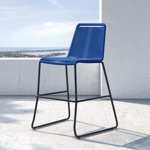 Rope chairs are staples in any seasonal entertaining arsenal. The new Barclay rope barstool makes a case for year round use. Lightweight and comfortable