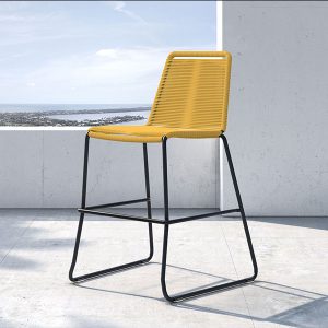 Rope chairs are staples in any seasonal entertaining arsenal. The new Barclay rope barstool makes a case for year round use. Lightweight and comfortable