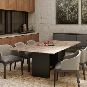 A table truly "Rooted in Craftâ; no two Novara tables are alike. Individual stone tops are hand selected for both their beauty and durability.Taking inspiration from the Getty Museum in Los Angeles